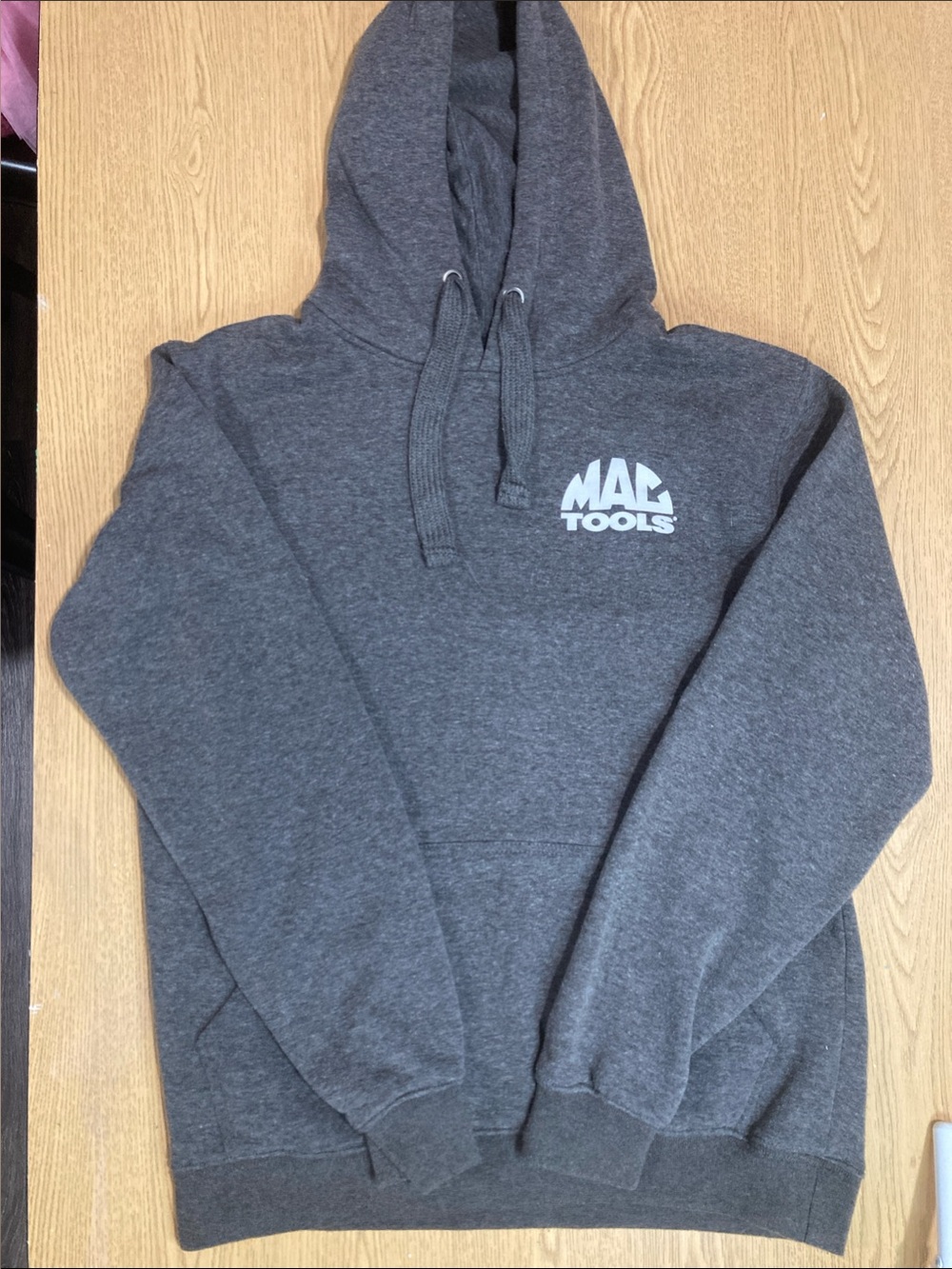 Mac Tools Men's Charcoal Hooded Pullover Sweatshirt- Rare turbo Psssh! Graphic